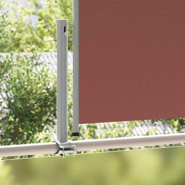 vidaXL Toldo lateral retr&aacute;til para p&aacute;tio 100x300 cm castanho