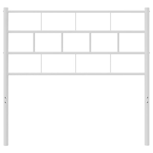 vidaXL Cabeceira de cama 80 cm metal branco