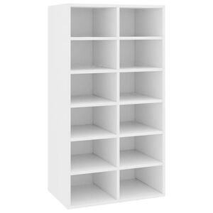 vidaXL Sapateira 54x34x100,5 cm derivados de madeira branco