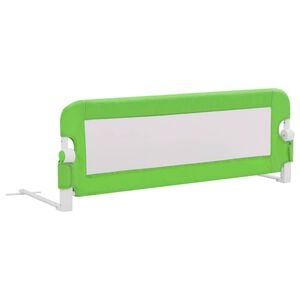 vidaXL Barra de seguran&ccedil;a p/ cama infantil 120x42cm poli&eacute;ster verde