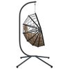 vidaXL Cadeira em forma de ovo suspensa c/ suporte vime/a&ccedil;o antracite