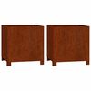 vidaXL Vasos/floreira c/ pernas 2pcs 40x40x40cm a&ccedil;o corten enferrujado