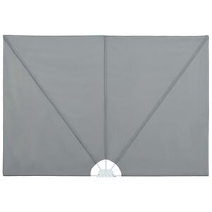 vidaXL Toldo lateral dobr&aacute;vel para terra&ccedil;o 400x200 cm cinzento