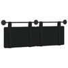 vidaXL Cabeceira Suspensa Preto 130 x 55 x 5 cm Couro Sint&eacute;tico