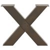 vidaXL P&eacute;s para mesa de centro em formato de X, 2 pe&ccedil;as, a&ccedil;o natural, 50x(42-43) cm, a&ccedil;o