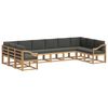 vidaXL Conjunto de Sof&aacute;s para Exterior 10 pcs Branco e Antracite