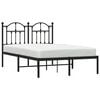 vidaXL Estrutura de cama com cabeceira 120x190 cm metal preto