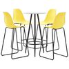 vidaXL 5 pcs conjunto de bar pl&aacute;stico amarelo