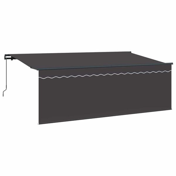 vidaXL Toldo Retr&aacute;til Antracite 350 x 200 cm Poli&eacute;ster e Alum&iacute;nio