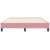 vidaXL Estrutura de cama sem colch&atilde;o 140x210 cm veludo rosa