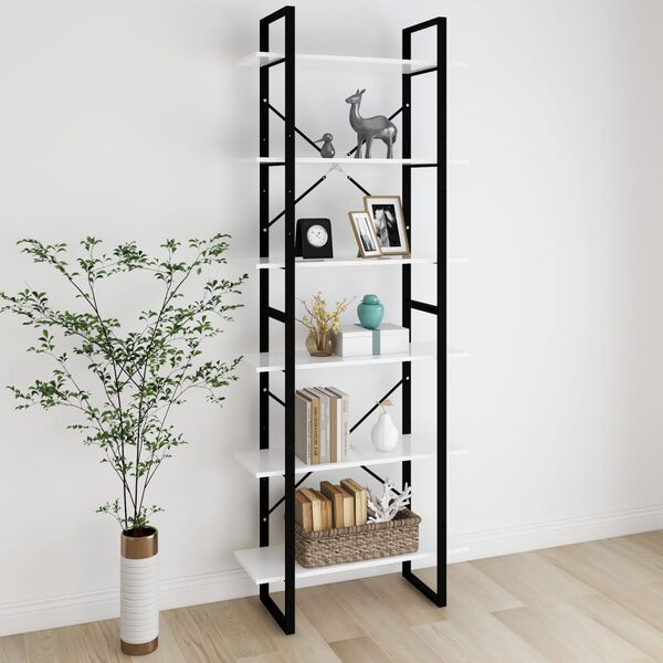 vidaXL Estante alta 80x30x210 cm derivados de madeira branco