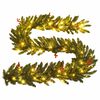 vidaXL Árvores Natal artificiais 2pcs c/ coroa de Natal/grinalda/LEDs