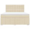 vidaXL Cama com molas/colch&atilde;o 180x200 cm tecido cor creme