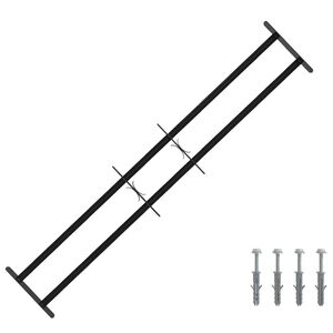 vidaXL Grade de Seguran&ccedil;a para Janelas com 2 Barras Cruzadas 3 unid.