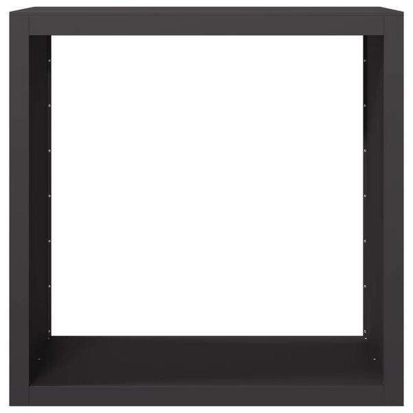 vidaXL Suporte para lenha 100x40x100 cm a&ccedil;o preto