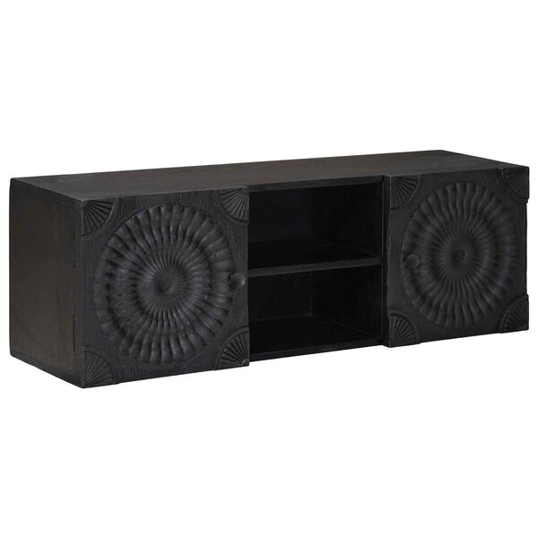 vidaXL Gabinete para TV com prateleira Preto 105 x 30 x 35 cm