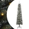 vidaXL &Aacute;rvore de Natal Artificial Verde 210 cm PVC, Pl&aacute;stico e A&ccedil;o