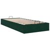 vidaXL Otomano Bed Frame No Colch&atilde;o Verde Escuro 80x200 cm Veludo