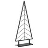 vidaXL &Aacute;rvore de Natal de metal com suporte KUOPIO 125 cm A&ccedil;o Preto