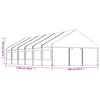 vidaXL Gazebo com telhado 13,38x5,88x3,75 m polietileno branco