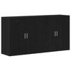vidaXL Buffet 2 unid. Carvalho Preto 79 x 38 x 80 cm