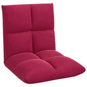 vidaXL Cadeira de ch&atilde;o ajust&aacute;vel Vinho Vermelho Veludo