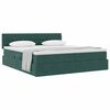 vidaXL Cama com Armazenamento com colch&atilde;o Verde Escuro 90 x 200 cm