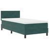 vidaXL Cama Box com colch&atilde;o Verde Escuro 90 x 190 cm Veludo