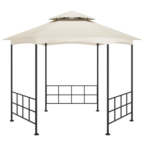 vidaXL Gazebo com paredes laterais 3,1x2,7 m cor creme