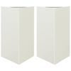 vidaXL Vaso/floreira de jardim triangular 2 pcs 50x43x75 cm a&ccedil;o branco
