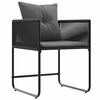 vidaXL Cadeira 4 unid. Preto e Anthracite Rattan de PE