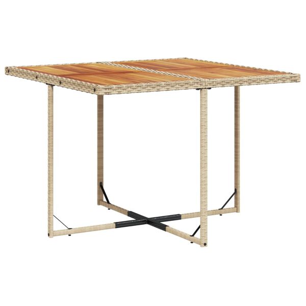 vidaXL 5 pcs conjunto de jantar p/ jardim com almofad&otilde;es vime PE bege