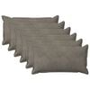 vidaXL Almofada com travesseiro HOUTEN 6 unid. Cinzento-claro Veludo