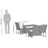 vidaXL 3 pcs conjunto de sof&aacute;s p/ jardim com almofad&otilde;es vime PE bege