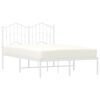 vidaXL Estrutura de cama com cabeceira 120x200 cm metal branco