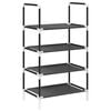 vidaXL Sapateira 4 camadas 44x28x77 cm tecido n&atilde;o tecido preto