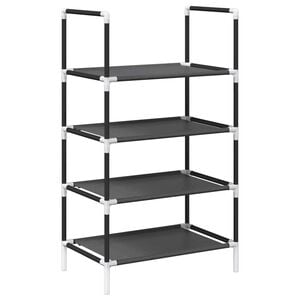 vidaXL Sapateira 4 camadas 44x28x77 cm tecido n&atilde;o tecido preto