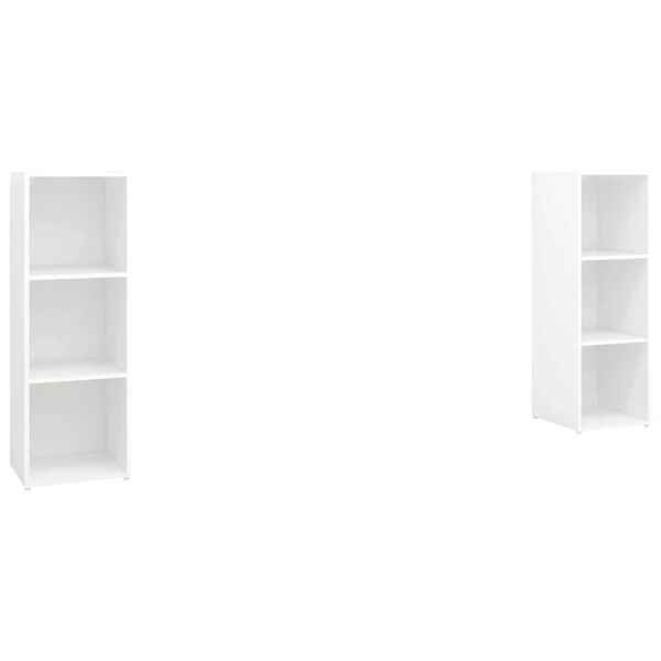 vidaXL M&oacute;veis de TV 2 pcs 107x35x37 cm contraplacado branco