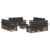vidaXL Conjunto de Sof&aacute; de Jardim 13 unid. Cinzento vime PE