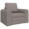 vidaXL Sof&aacute;-Cama Cinzento-acastanhado 98 x 71 x 83 cm tecido