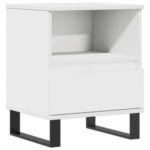 vidaXL Mesa de cabeceira 40x35x50 cm derivados de madeira branco