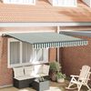 vidaXL Toldo Retr&aacute;til Verde e Branco 300 x 250 cm Poli&eacute;ster e A&ccedil;o