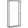 vidaXL Suporte para lenha 110x28x214 cm a&ccedil;o preto mate