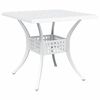 vidaXL Conjunto de Mesa de Jardim 3 pcs Branco Alum&iacute;nio Fundido