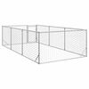 vidaXL Canil para cães ao ar livre com porta 2x4x1 m aço galvanizado