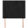 vidaXL Cabeceira Preta 80x5x118/128 cm Veludo