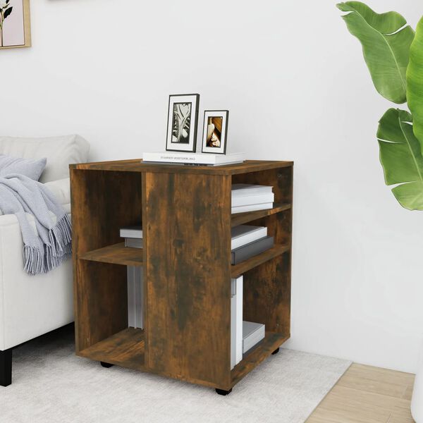 vidaXL M&oacute;vel com rodas 60x53x72cm derivados de madeira carvalho fumado