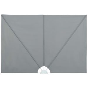 vidaXL Toldo lateral dobr&aacute;vel para terra&ccedil;o 240x160 cm cinzento