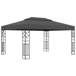 vidaXL Gazebo com telhado duplo 3x4 m antracite