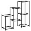 vidaXL Suporte de vasos 83 x 25 x 80 cm ferro preto